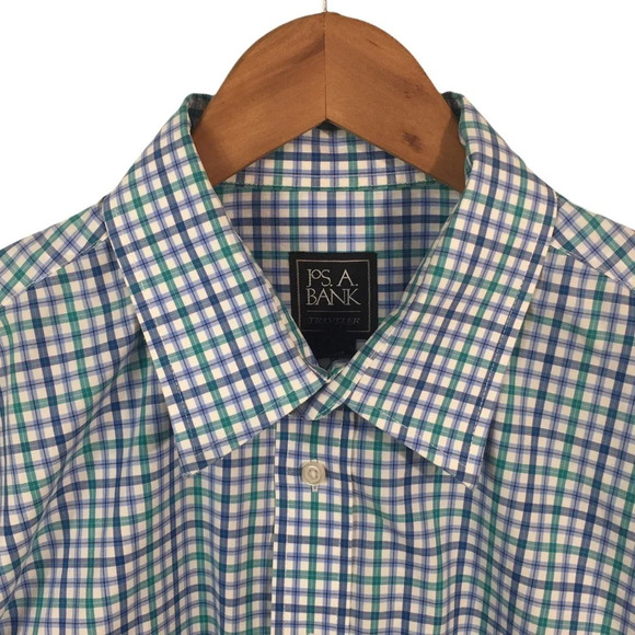 BF561 Men’s Jos. A. Bank TRAVELER Striped SLIM FIT Button Down Shirt L - Picture 3 of 4